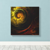 Sonnenaufgang Blumenrot Abstrakt Schwarz-Weiß Leinwanddruck (Insitu (Holzboden))