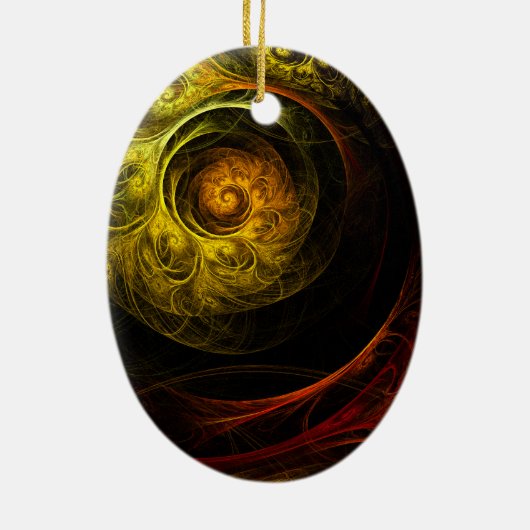 Sonnenaufgang Blumenrote Abstrakte Kunst, Dichtung Keramikornament (Hinten)