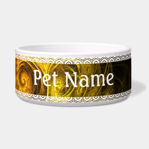Sonnenaufgang Blumenroter Abstrakter Art Dog Bowl Napf