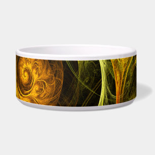 Sonnenaufgang Blumenroter Abstrakter Art Dog Bowl Napf