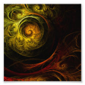 Sonnenaufgang Blumenroter Abstrakter Art Foto Druc (Vorne)