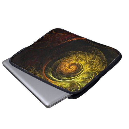 Sonnenaufgang Blumenroter Abstrakter Art Laptopschutzhülle (Vorne Knopf)