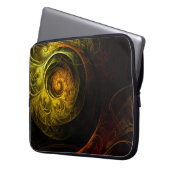 Sonnenaufgang Blumenroter Abstrakter Art Laptopschutzhülle (Vorderseite Links)