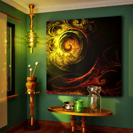 Sonnenaufgang Blütenrot Abstrakt gezackte Leinwand