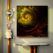 Sonnenaufgang Blütenrot Abstrakt gezackte Leinwand