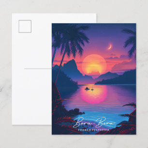 Sonnenaufgang Bora Bora Französisch-Polynesien Rei Postkarte