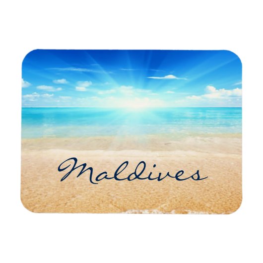 Sonnenaufgang der Malediven Magnet (Horizontal)