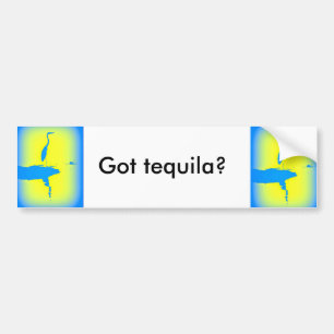 Sonnenaufgang des blauen Helden "got tequila"? Autoaufkleber