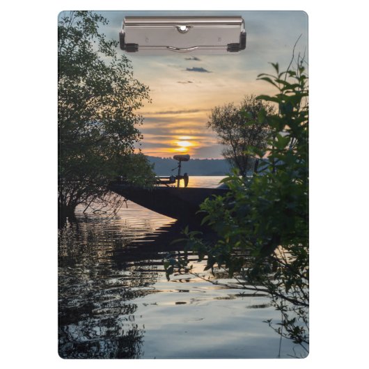 Sonnenaufgang des Fischereibootes Klemmbrett (Vorderseite)