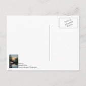 Sonnenaufgang des Fischereibootes Postkarte (Rückseite)