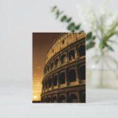 Sonnenaufgang des Kolosseums in Rom Postkarte (Stehend Vorderseite)