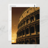 Sonnenaufgang des Kolosseums in Rom Postkarte (Vorne/Hinten)