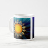 Sonnenaufgang, doppelte mit Seiten versehene Kaffeetasse (Vorderseite Links)