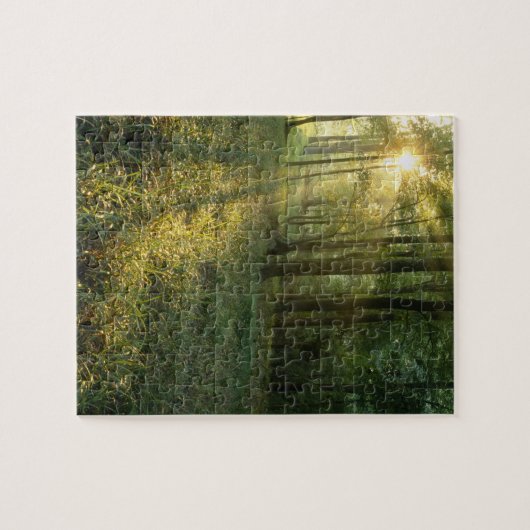 Sonnenaufgang durch Eichen- und Hickory-Wald, Mamm Puzzle (Horizontal)