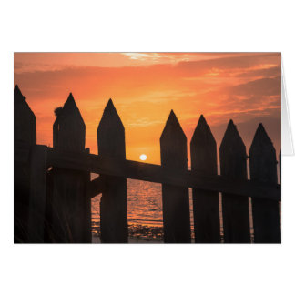 Sonnenaufgang durch einen Zaun