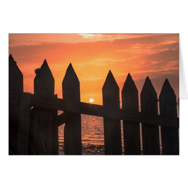 Sonnenaufgang durch einen Zaun (Vorderseite (Horizontal))