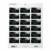 Sonnenaufgang durch Eiskeln Winternaturfotografie Adressaufkleber (Vorne)