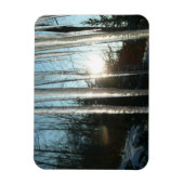 Sonnenaufgang durch Eiskeln Winternaturfotografie Magnet (Vertikal)