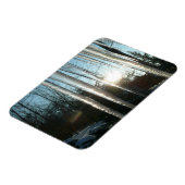 Sonnenaufgang durch Eiskeln Winternaturfotografie Magnet (Linke Seite)