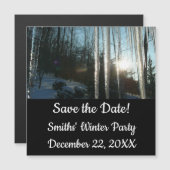 Sonnenaufgang durch Eiskeln Winternaturfotografie Magnetkarte (Vorne/Hinten)