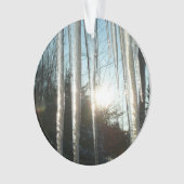 Sonnenaufgang durch Eiskeln Winternaturfotografie Ornament (Vorderseite)