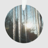 Sonnenaufgang durch Eiskeln Winternaturfotografie Ornament (Vorderseite)