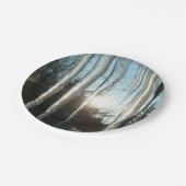 Sonnenaufgang durch Eiskeln Winternaturfotografie Pappteller (Schrägansicht)