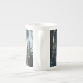 Sonnenaufgang durch Eiskeln Winternaturfotografie Porzellantasse (Rückseite)