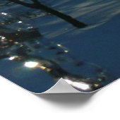 Sonnenaufgang durch Eiskeln Winternaturfotografie Poster (Ecke)