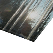 Sonnenaufgang durch Eiskeln Winternaturfotografie Schneidebrett (Ecke)