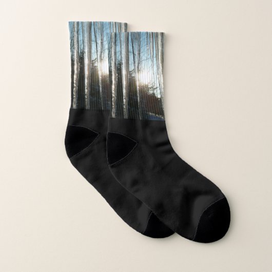 Sonnenaufgang durch Eiskeln Winternaturfotografie Socken (Paar)