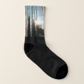 Sonnenaufgang durch Eiskeln Winternaturfotografie Socken (Links - Innen)
