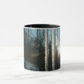 Sonnenaufgang durch Eiskeln Winternaturfotografie Tasse (Zentrum)