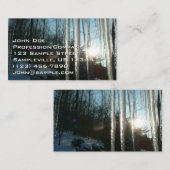 Sonnenaufgang durch Eiskeln Winternaturfotografie Visitenkarte (Vorne/Hinten)