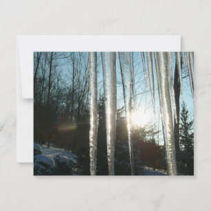 Sonnenaufgang durch Eiszapfen Winter Naturfotograf