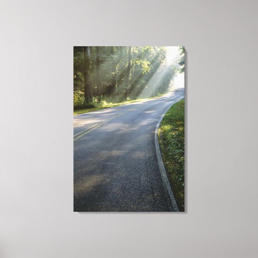 Sonnenaufgang durch Nebel entlang des Green River Leinwanddruck (Vorderseite)