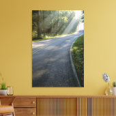 Sonnenaufgang durch Nebel entlang des Green River Leinwanddruck (Insitu (Wohnzimmer))