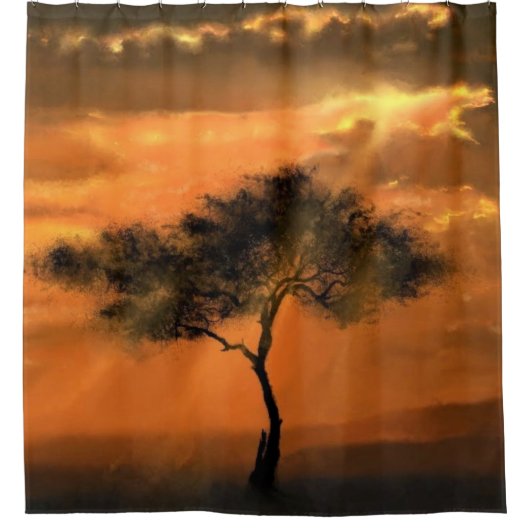 Sonnenaufgang Duschvorhang (Vorderseite)