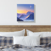 Sonnenaufgang erleuchtet die Schneeberge von Meili Leinwanddruck (Insitu (Schlafzimmer))