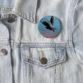 Sonnenaufgang-Eulen-Malerei-Vogel Button (Beispiel)