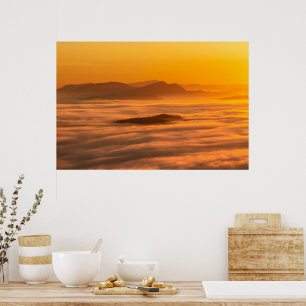 Sonnenaufgang Farben und Wolken Poster