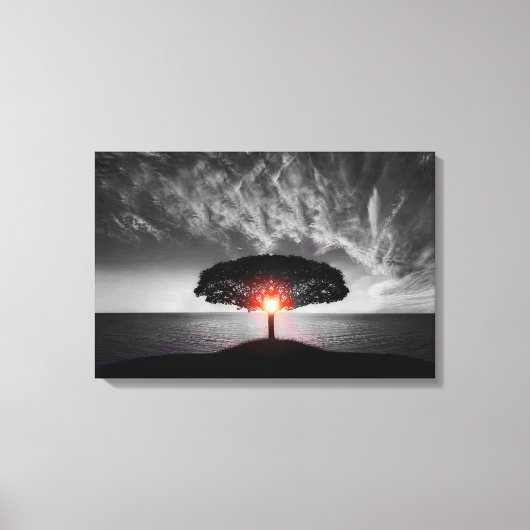 Sonnenaufgang: Farbschlauch Leinwanddruck (Vorderseite)