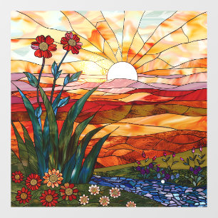 Sonnenaufgang Fensterklammer Fensteraufkleber