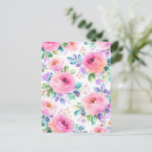 Sonnenaufgang Florales Boho Benutzername Design Postkarte (Stehend Vorderseite)