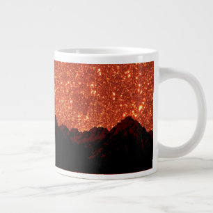Sonnenaufgang funkeln, natürliche Glitzer Frostber Jumbo-Tasse