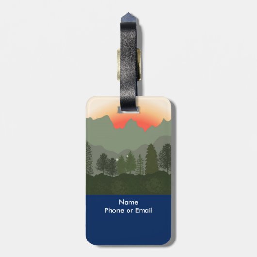 Sonnenaufgang Gepäckanhänger (Rückseite vertikal)