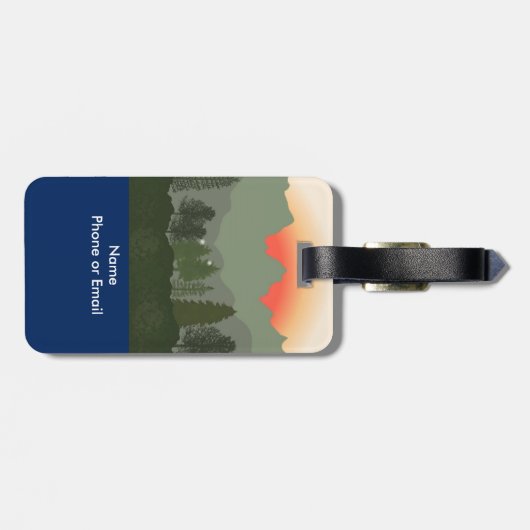 Sonnenaufgang Gepäckanhänger (Rückseite horizontal)