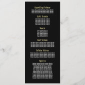 Sonnenaufgang gestrichen, Restaurant Slimline Menükarte (Rückseite)