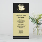 Sonnenaufgang gestrichen, Restaurant Slimline Menükarte (Stehend Vorderseite)