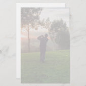 Sonnenaufgang-Golfspieler Briefpapier (Vorne/Hinten)